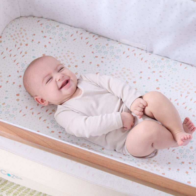 Tutti Bambini 2pc Bedside Crib Fitted Sheets, Good Life
