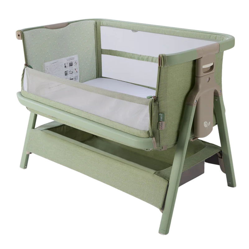 Tutti Bambini Cozee Zen Bedside Crib, Eucalyptus