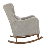 Tutti Bambini Harper Wingback Rocking Chair & Foot Stool, Teddy Grey