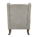 Tutti Bambini Harper Wingback Rocking Chair & Foot Stool, Teddy Grey