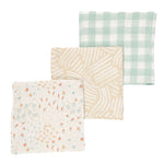 Tutti Bambini Large Muslin Square Swaddles 3pk, Good Life