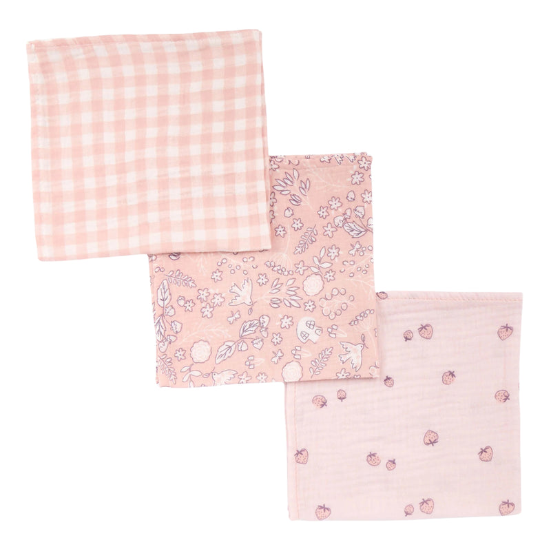 Tutti Bambini Large Muslin Square Swaddles 3pk, Tiny Tails