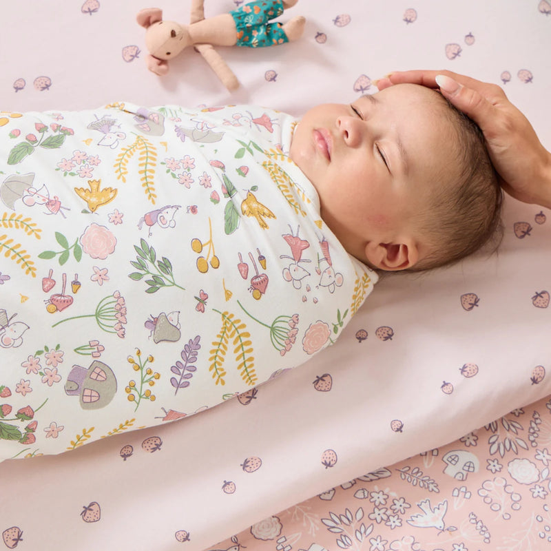 Tutti Bambini Large Muslin Square Swaddles 3pk, Tiny Tails