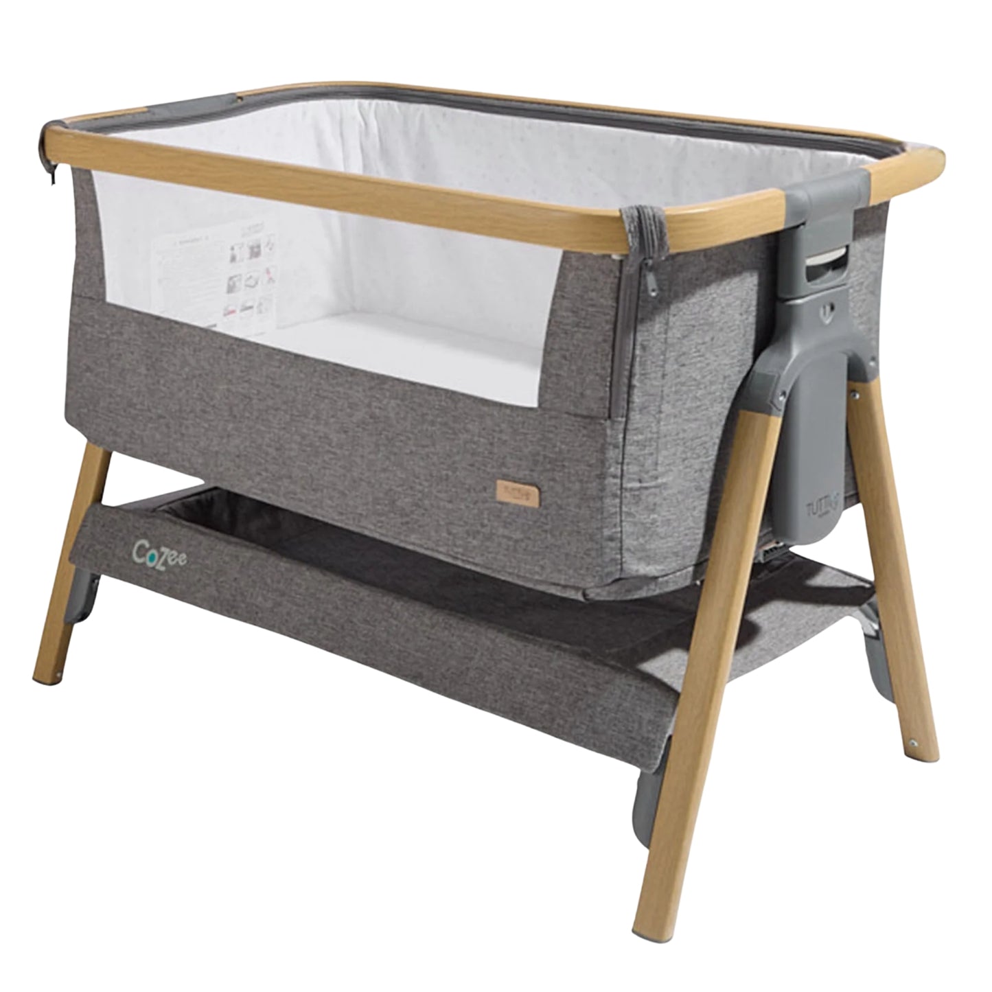 Tutti Bambini CoZee Crib, Oak/Charcoal