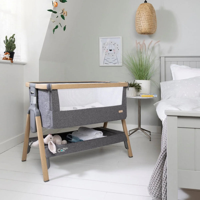 Tutti Bambini CoZee Crib, Oak/Charcoal