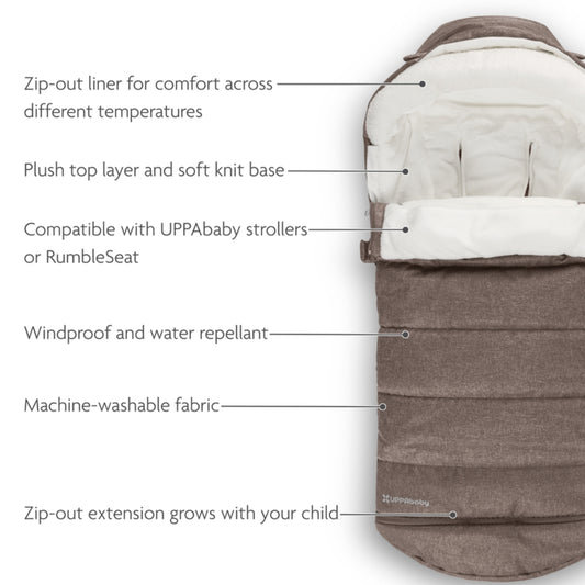 UPPAbaby New CozyGanoosh Footmuff, Owen