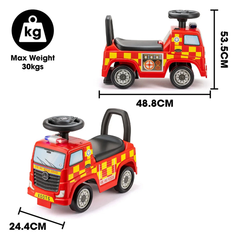 Xootz Mercedes Foot to Floor Ride On - Fire Engine