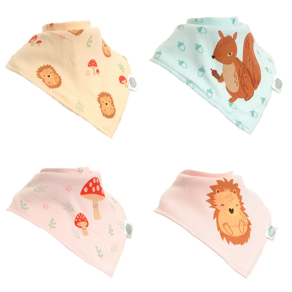 Ziggle 4pc Bandana Dribble Bibs, Woodland