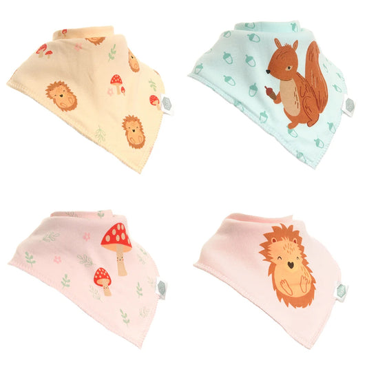 Ziggle 4pc Bandana Dribble Bibs, Woodland
