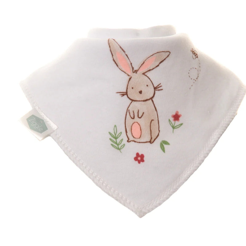 Ziggle Bandana Dribble Bib, Bunny