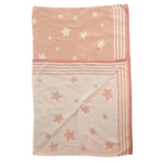 Ziggle Knitted Blanket, Pink Stars