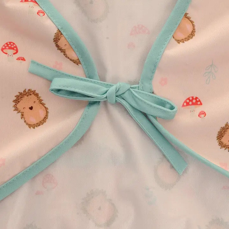 Ziggle Coverall Feeding Bib, Hedgehog