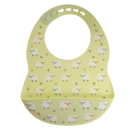 Ziggle Catch It Silicone Bib, Sheep