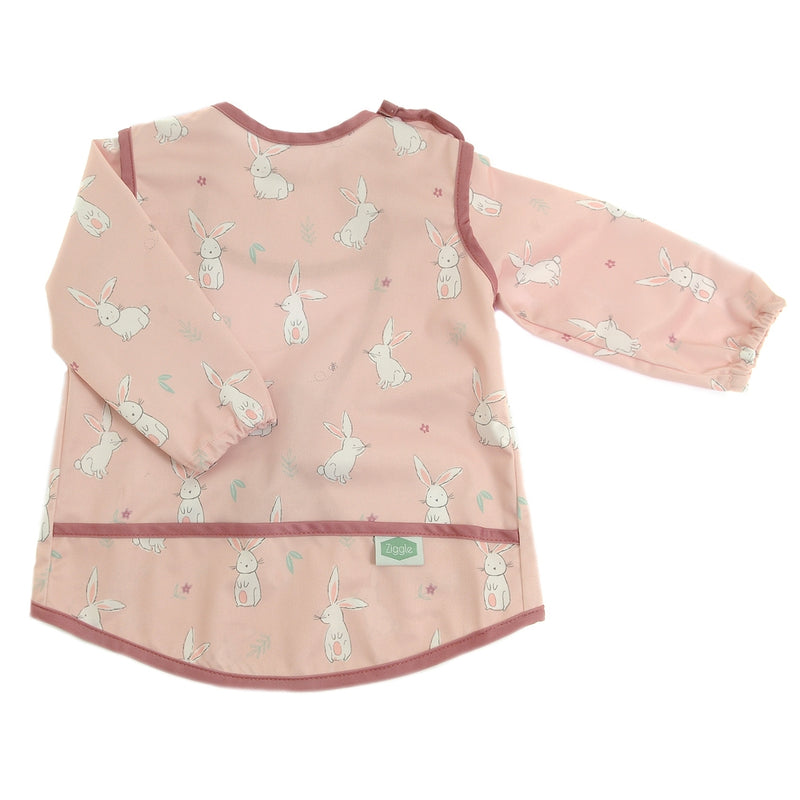 Ziggle Coverall Feeding Bib, Bunnies