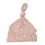 Ziggle Knotted Hat, Pink Bunnies