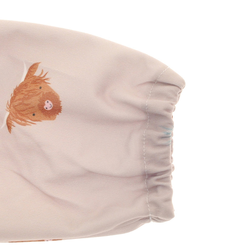 Ziggle Coverall Feeding Bib, Highland Cow
