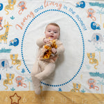 Ziggle Milestone Blanket, Savanna Animals