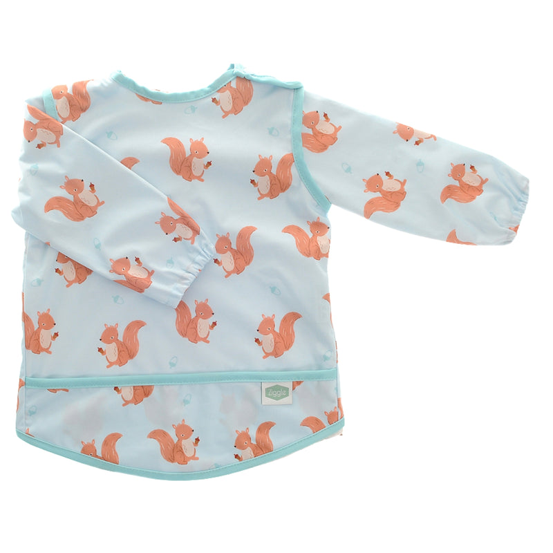 Ziggle Coverall Feeding Bib, Squirrels