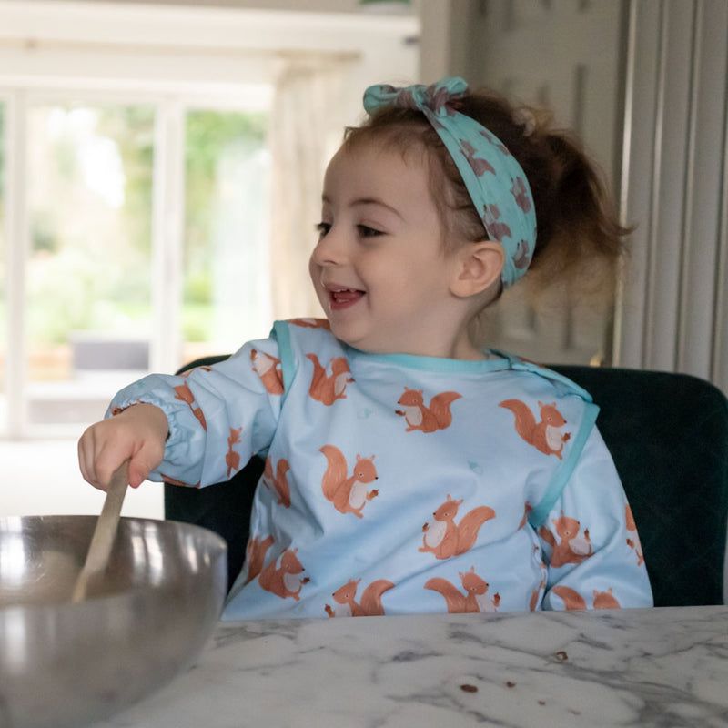 Ziggle Coverall Feeding Bib, Squirrels