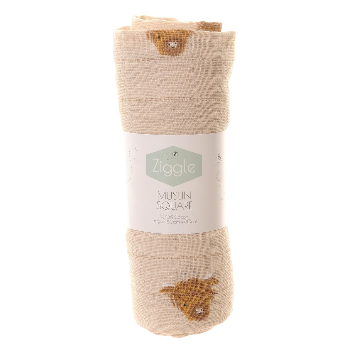 Ziggle Highland Cow Muslin