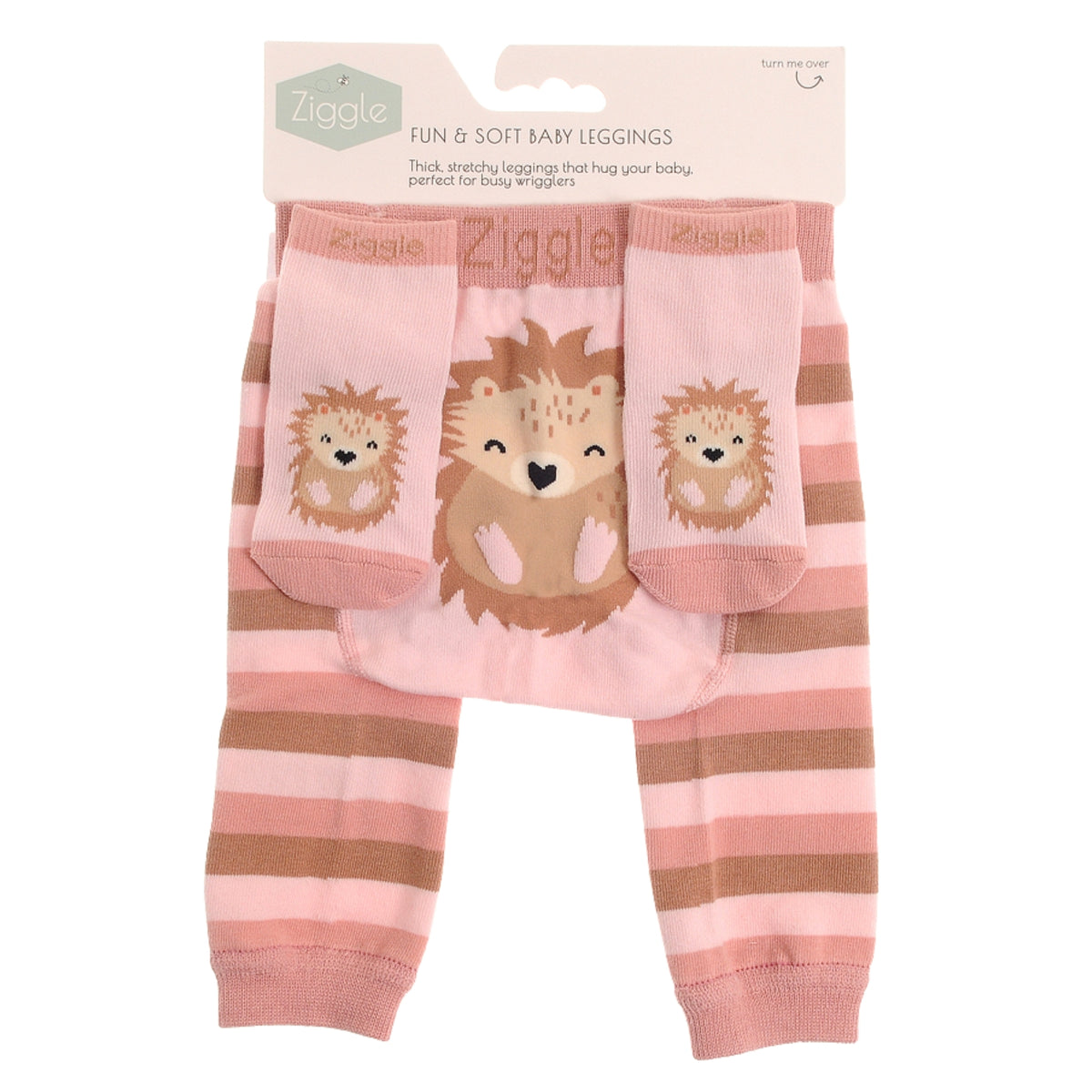 Ziggle Hedgehog Legging & Sock Set, 0-6m