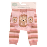 Ziggle Hedgehog Legging & Sock Set, 0-6m