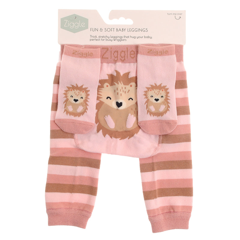 Ziggle Hedgehog Legging & Sock Set, 0-6m