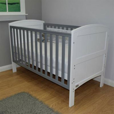 Stockholm Cot Bed - White/Grey