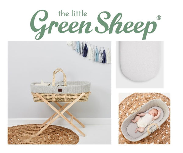 The Little Green Sheep Moses Basket 4 piece Bundle