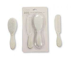 Baby Brush and Comb Set - White