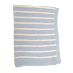 Ziggles Blue & White Stripes Blanket