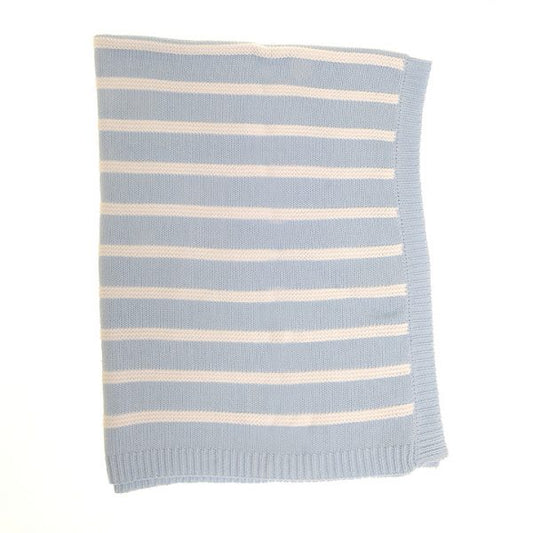 Ziggles Blue & White Stripes Blanket