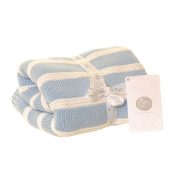 Ziggles Blue & White Stripes Blanket
