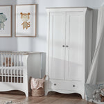 CuddleCo Clara 2 Door Wardrobe WHITE/ASH
