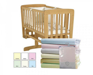 Clevamama Cotton Fitted Sheets Pram / Moses 2 pack Coral