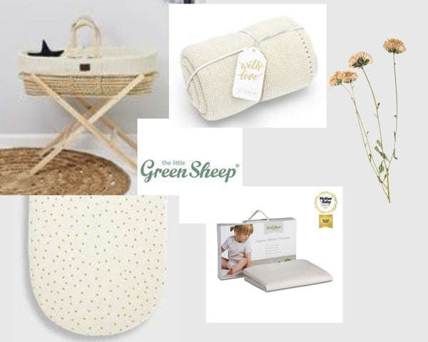 The Little Green Sheep Moses Basket 5 Piece Bundle