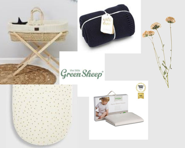 The Little Green Sheep Moses Basket 5 Piece Bundle