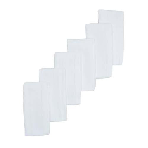 Snuggle Baby 6x Muslin Squares White