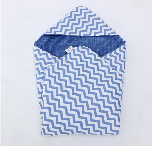Little Love Car Seat Blanket 5PH Blue Chevron