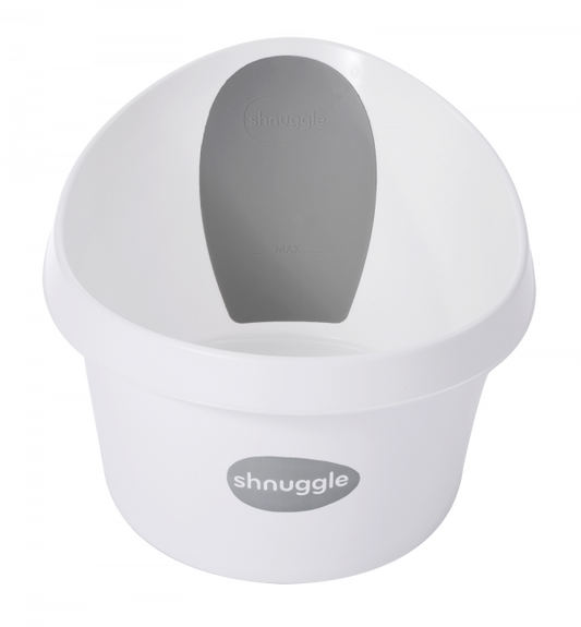 Shnuggle Toddler Bath, White/Slate Grey