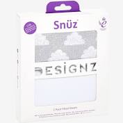 Snuz 2 pack Fitted Sheets-Cloud