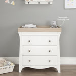 CuddleCo Clara Dresser - White/ Ash
