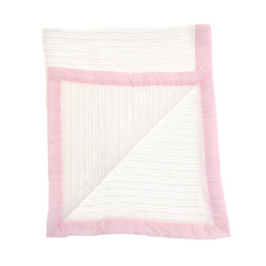 Ziggle Cellular Blanket Pink Trim