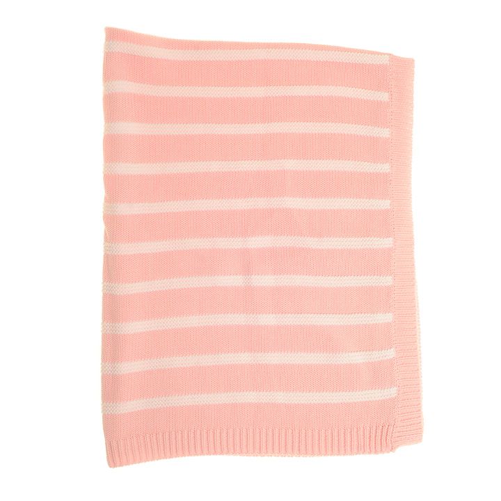 Ziggle Pink & White Stripes Blanket