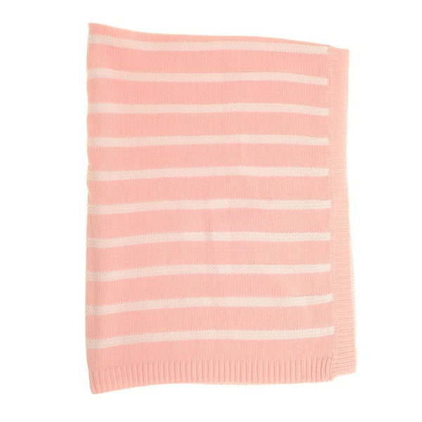 Ziggle Pink & White Stripes Blanket