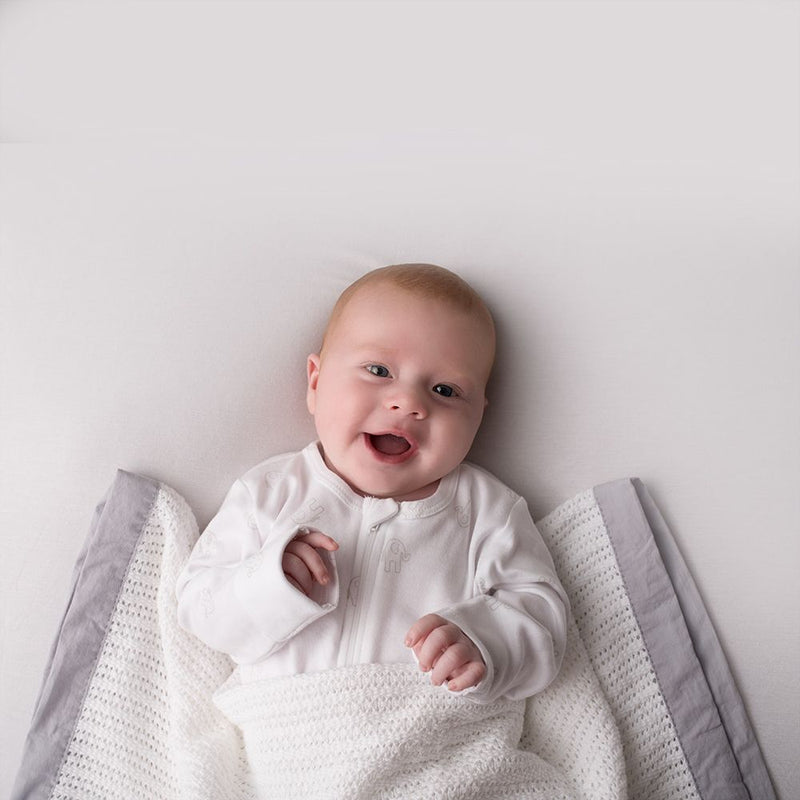 Ziggle Grey Trim Cellular Blanket