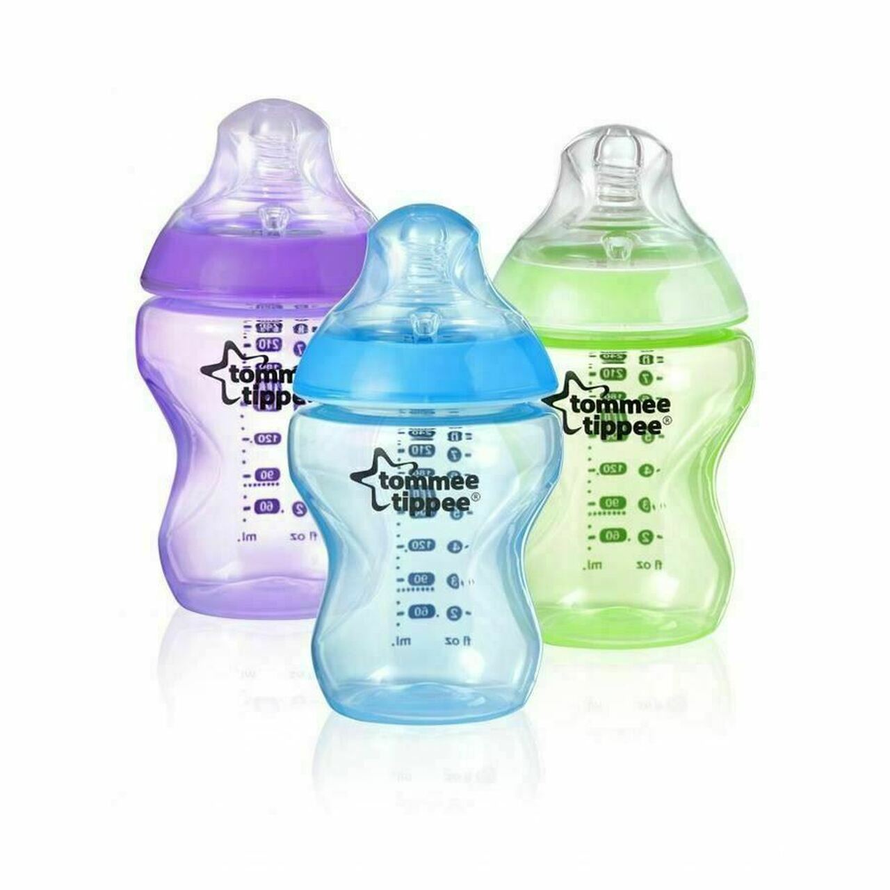 Tommee Tippee 3 Pack Bottles 260Ml Blue