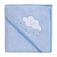 Clevamama Bamboo Apron Baby Bath Towel - Blue