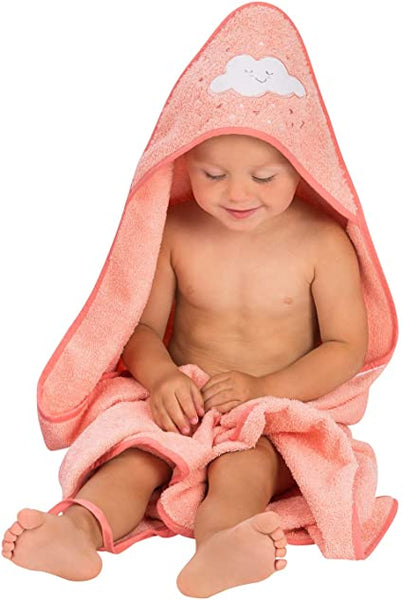 Clevamama Bamboo Apron  Baby Bath Towel - Coral