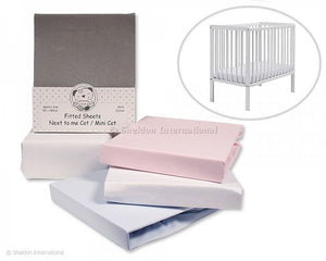 Snuggle baby Cot Sheets 2x pack White